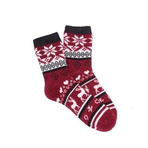 Woolrich Aloe-Infused Double-Layer Patterned Crew Socks One Size